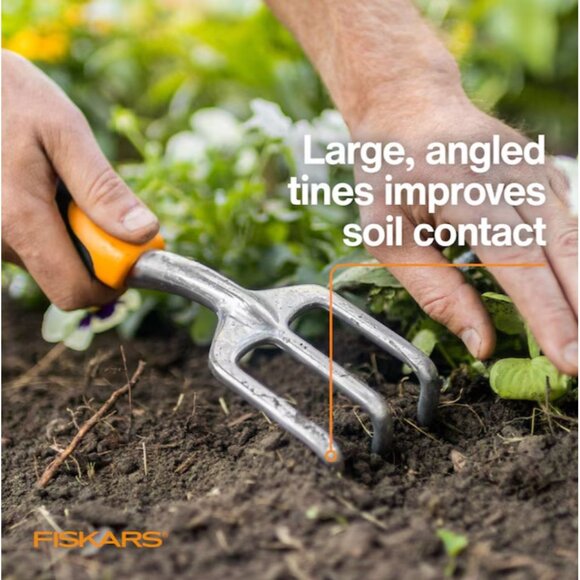 Fiskars 6-in Steel Hand Tiller | Ergonomically Designed & Durable | Model 107227 - Picture 7 of 7